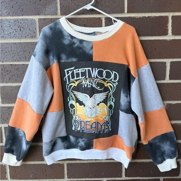 Fleetwood Mac Dreams Women's Patchwork Crew Neck Sweater Women’s L - Picture 1 of 6
